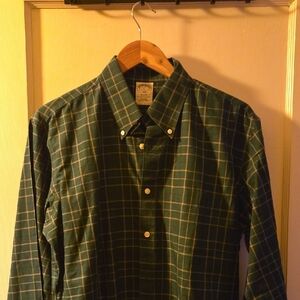 Green Plaid Men's Shirt